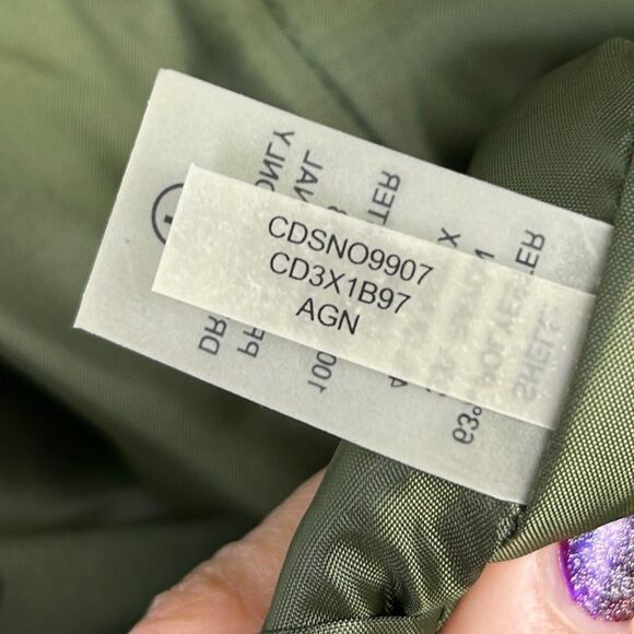 Calvin Klein Double Breasted Military Green Button Front Dress Sleeveless sz 8 - Picture 13 of 14